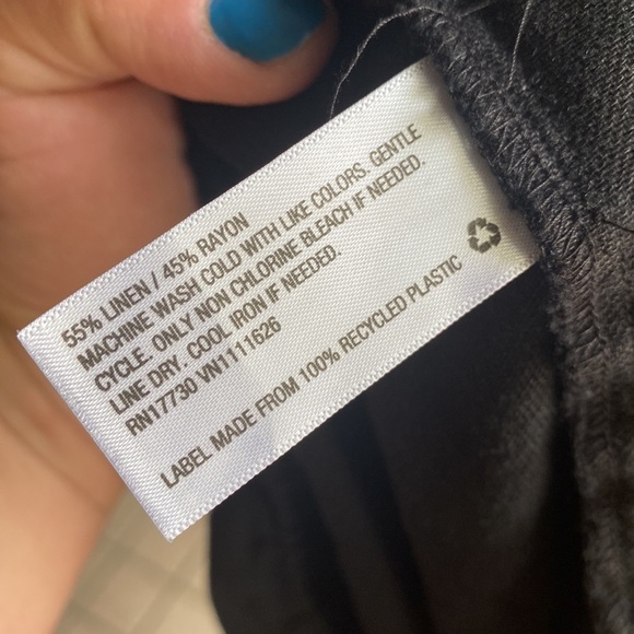 Maternity linen shorts NEW blend paper bag waist pockets xxl elastic waistband - Picture 6 of 6